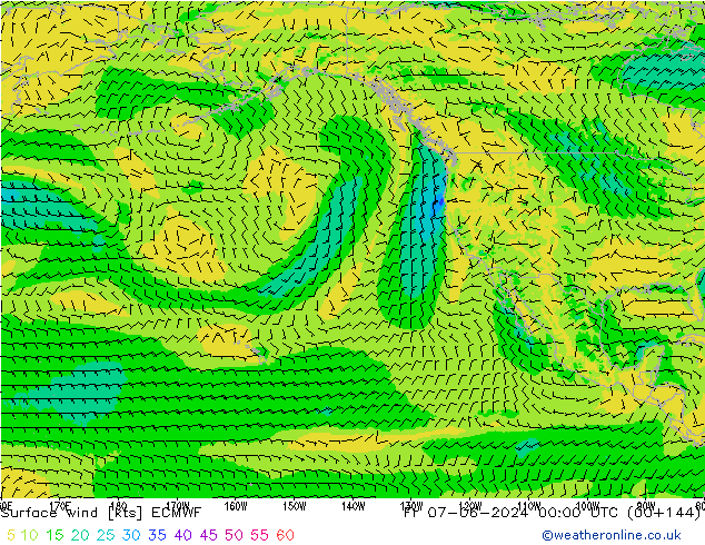 Wind 10 m ECMWF vr 07.06.2024 00 UTC