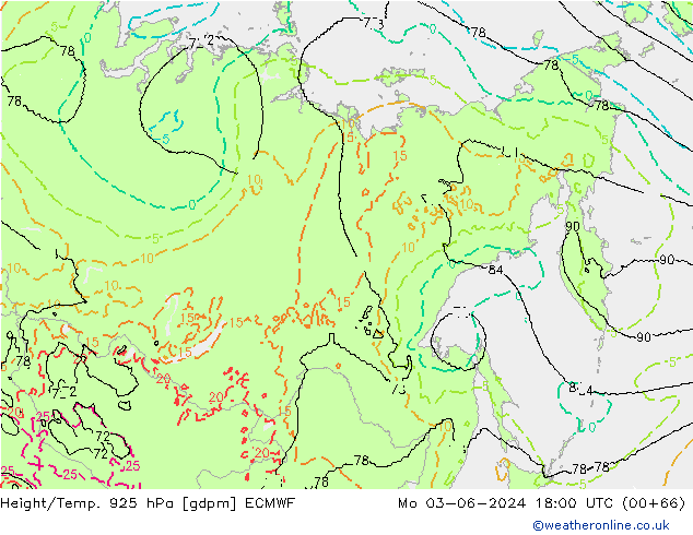 Hoogte/Temp. 925 hPa ECMWF ma 03.06.2024 18 UTC