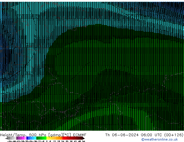 Hoogte/Temp. 500 hPa ECMWF do 06.06.2024 06 UTC