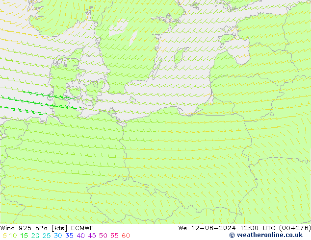 wiatr 925 hPa ECMWF śro. 12.06.2024 12 UTC