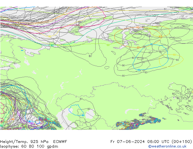 Height/Temp. 925 hPa ECMWF Fr 07.06.2024 06 UTC