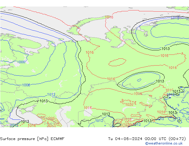 pression de l'air ECMWF mar 04.06.2024 00 UTC