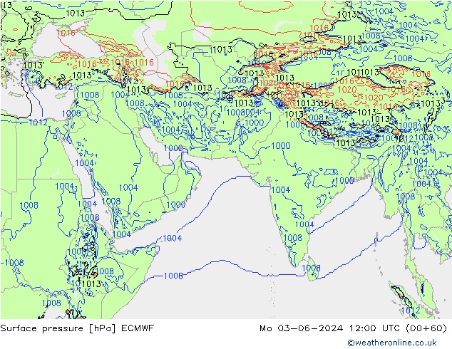 ciśnienie ECMWF pon. 03.06.2024 12 UTC