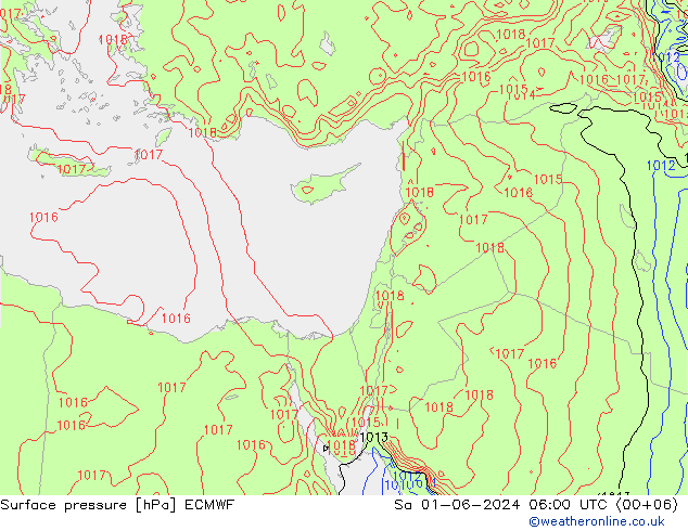 pression de l'air ECMWF sam 01.06.2024 06 UTC