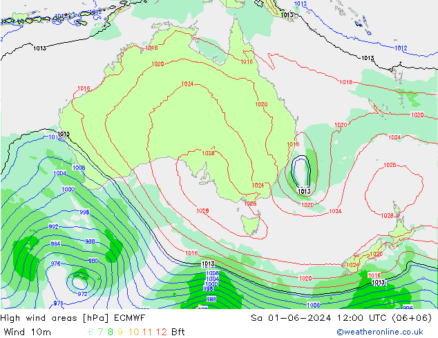 Windvelden ECMWF za 01.06.2024 12 UTC