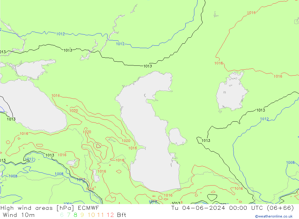 High wind areas ECMWF mar 04.06.2024 00 UTC