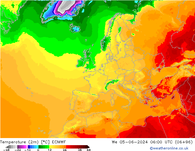 карта температуры ECMWF ср 05.06.2024 06 UTC