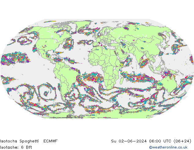 Izotacha Spaghetti ECMWF nie. 02.06.2024 06 UTC