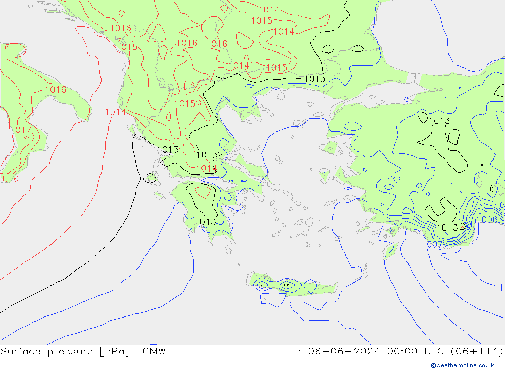 pression de l'air ECMWF jeu 06.06.2024 00 UTC