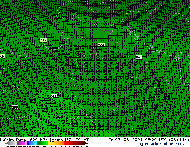 Height/Temp. 500 hPa ECMWF Sex 07.06.2024 06 UTC