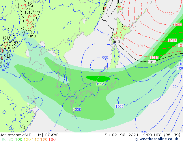 Courant-jet ECMWF dim 02.06.2024 12 UTC