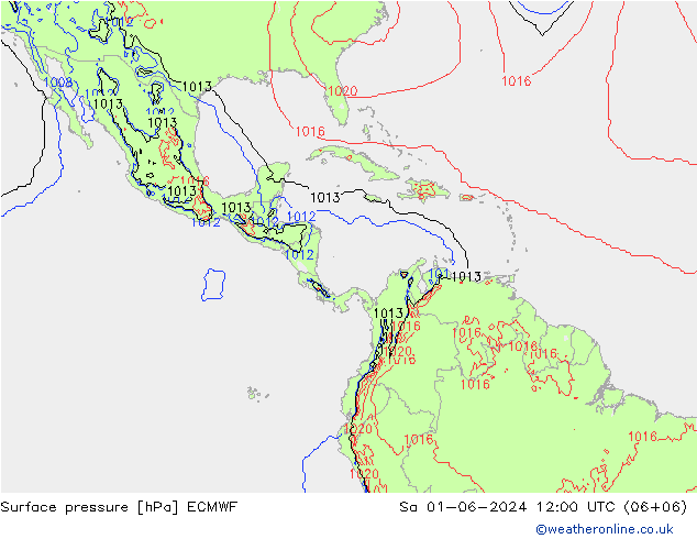 pression de l'air ECMWF sam 01.06.2024 12 UTC