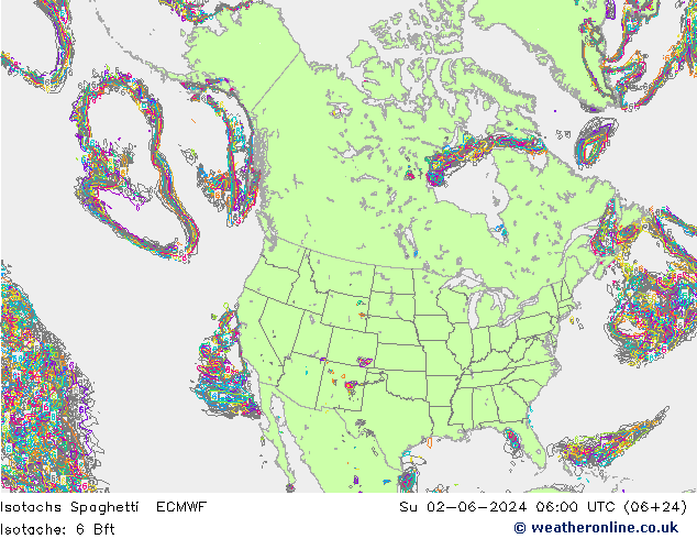 Isotachen Spaghetti ECMWF So 02.06.2024 06 UTC