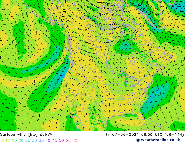 Bodenwind ECMWF Fr 07.06.2024 06 UTC