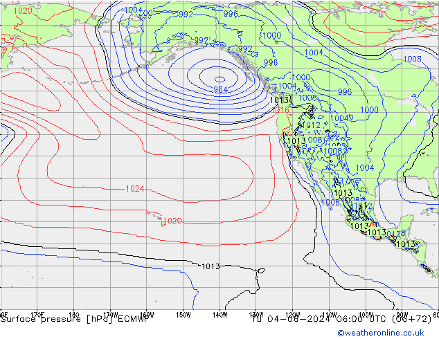 Surface pressure ECMWF Tu 04.06.2024 06 UTC