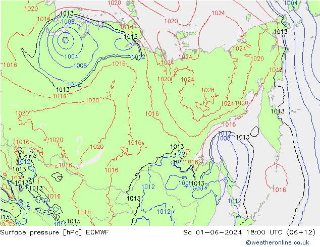 Yer basıncı ECMWF Cts 01.06.2024 18 UTC