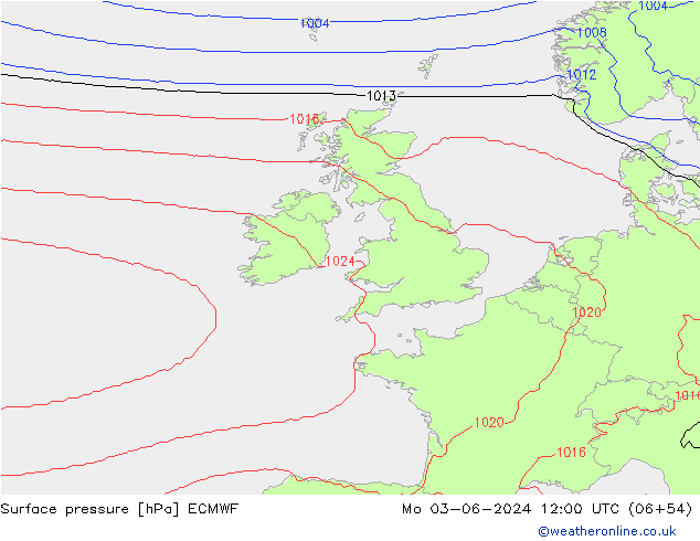 pression de l'air ECMWF lun 03.06.2024 12 UTC
