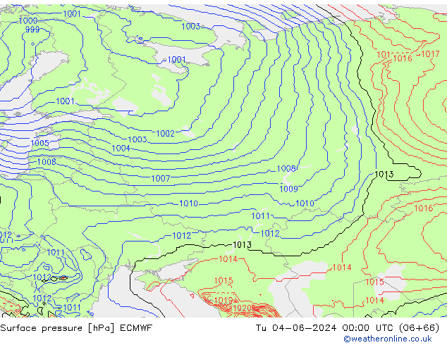 ciśnienie ECMWF wto. 04.06.2024 00 UTC