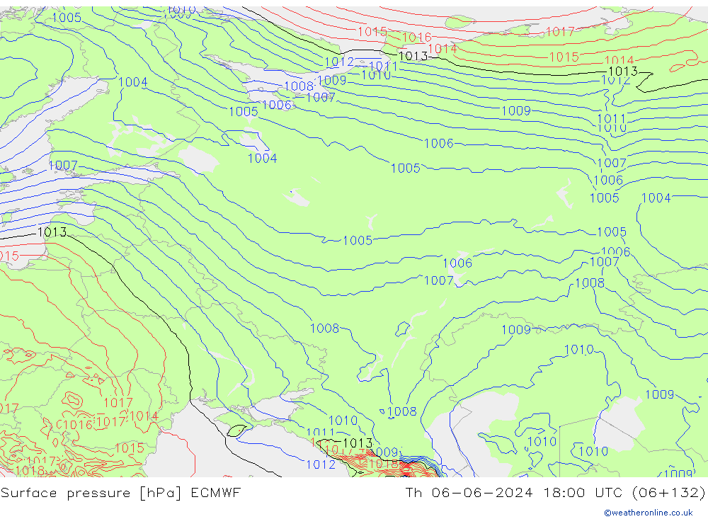 pression de l'air ECMWF jeu 06.06.2024 18 UTC