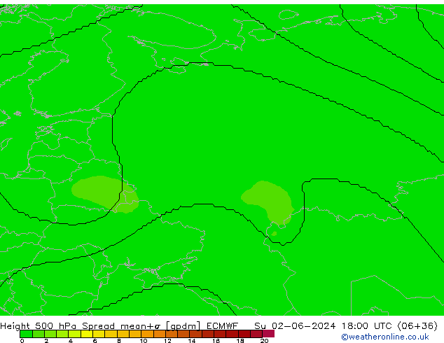 Height 500 hPa Spread ECMWF Su 02.06.2024 18 UTC