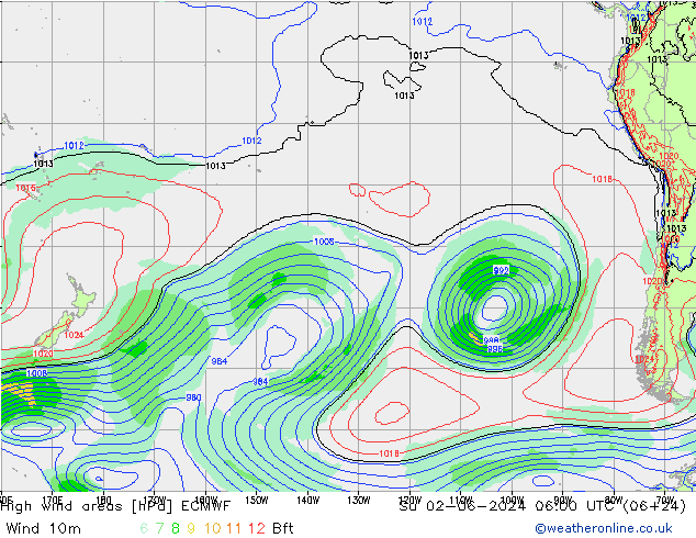 Izotacha ECMWF nie. 02.06.2024 06 UTC