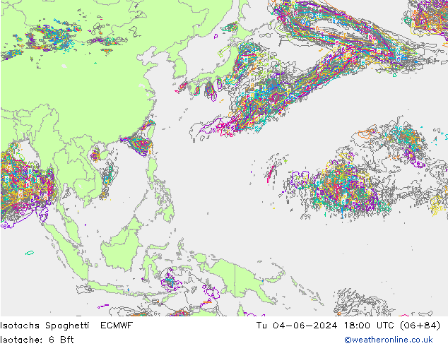 Isotaca Spaghetti ECMWF mar 04.06.2024 18 UTC