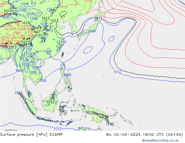 pression de l'air ECMWF lun 03.06.2024 18 UTC