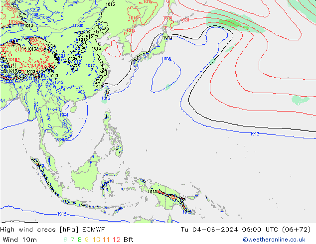 High wind areas ECMWF Ter 04.06.2024 06 UTC