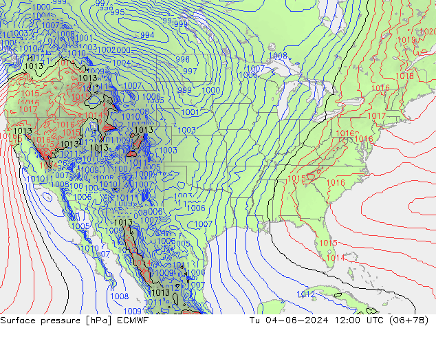 pression de l'air ECMWF mar 04.06.2024 12 UTC