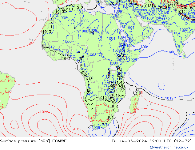 pression de l'air ECMWF mar 04.06.2024 12 UTC