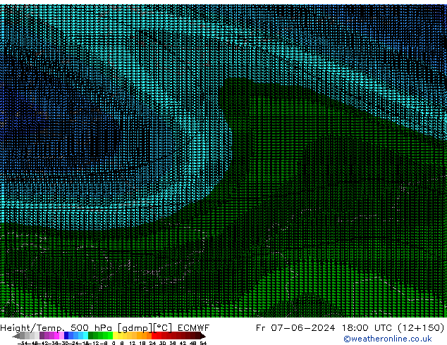 Géop./Temp. 500 hPa ECMWF ven 07.06.2024 18 UTC