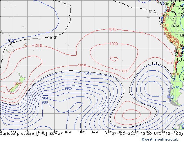 Surface pressure ECMWF Fr 07.06.2024 18 UTC