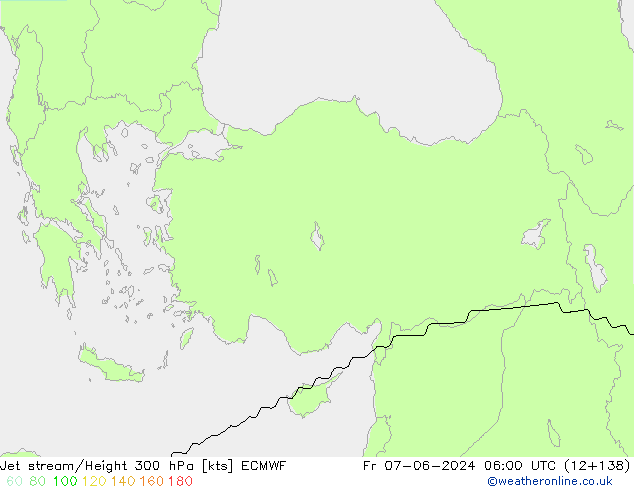 Jet Akımları ECMWF Cu 07.06.2024 06 UTC