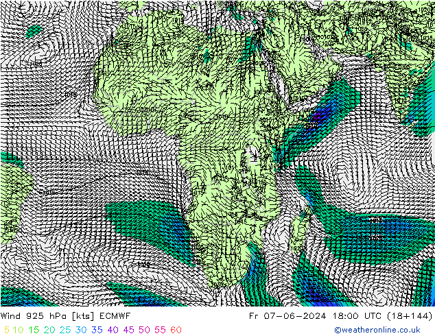 Wind 925 hPa ECMWF Fr 07.06.2024 18 UTC