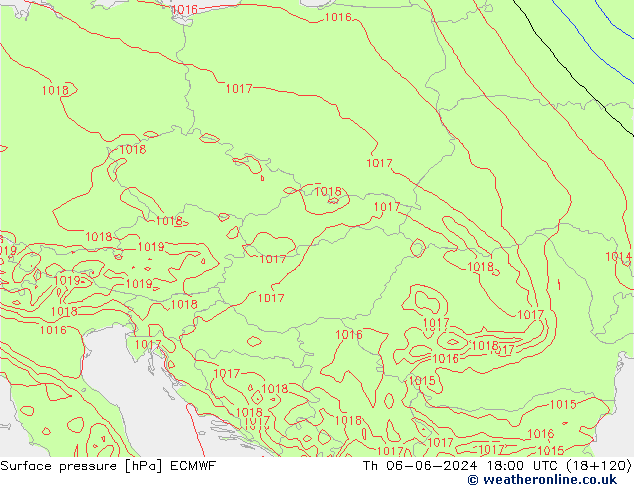 Pressione al suolo ECMWF gio 06.06.2024 18 UTC