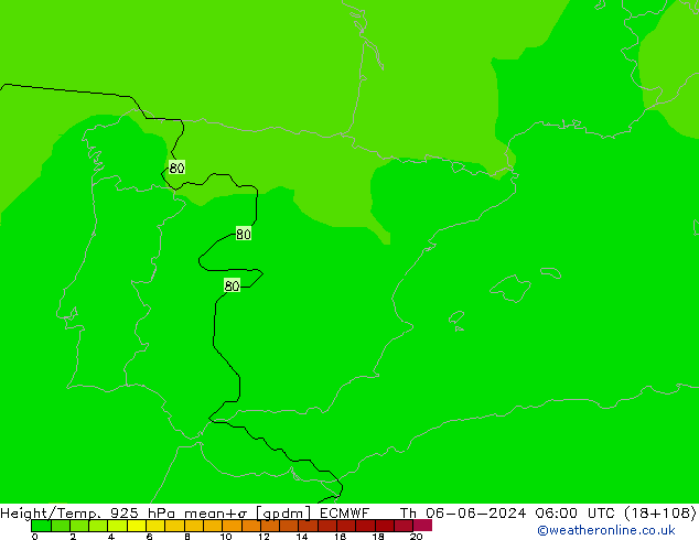 Height/Temp. 925 hPa ECMWF  06.06.2024 06 UTC