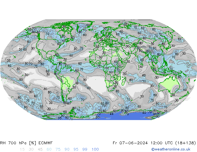 RH 700 hPa ECMWF Sex 07.06.2024 12 UTC