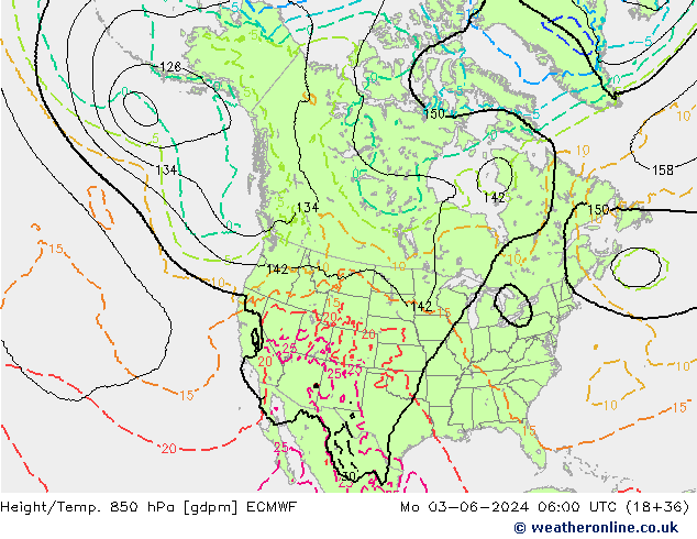 Height/Temp. 850 hPa ECMWF  03.06.2024 06 UTC