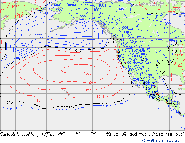 ciśnienie ECMWF nie. 02.06.2024 00 UTC