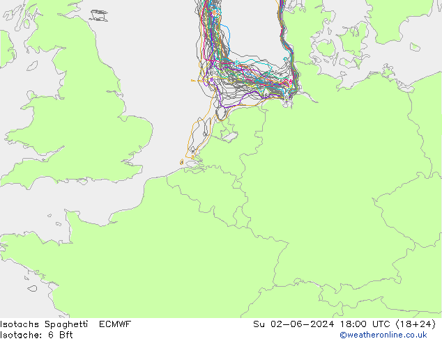 Isotachen Spaghetti ECMWF zo 02.06.2024 18 UTC