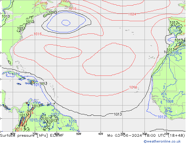 Yer basıncı ECMWF Pzt 03.06.2024 18 UTC