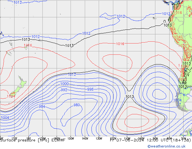 Atmosférický tlak ECMWF Pá 07.06.2024 12 UTC