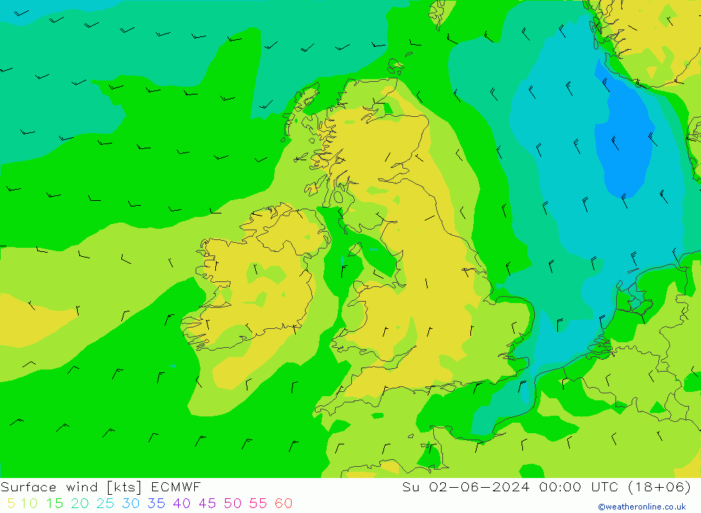 Vento 10 m ECMWF dom 02.06.2024 00 UTC