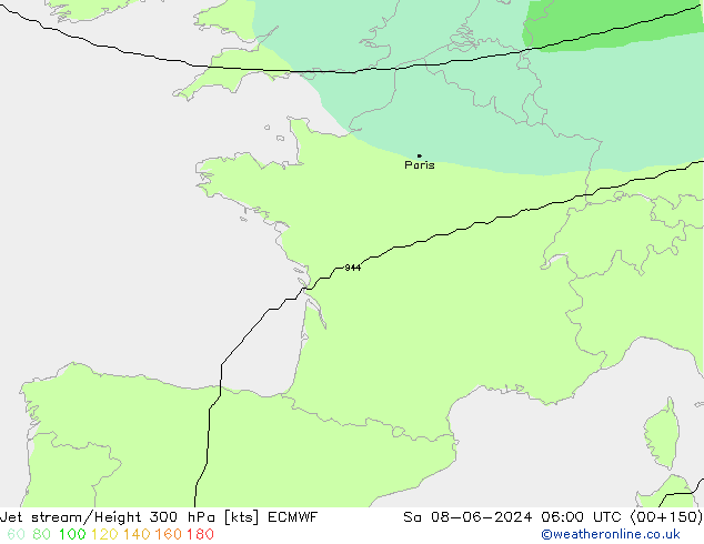 джет ECMWF сб 08.06.2024 06 UTC