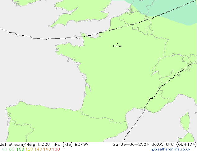 Polarjet ECMWF So 09.06.2024 06 UTC