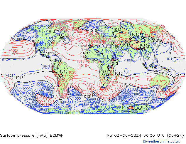 Bodendruck ECMWF Mo 03.06.2024 00 UTC