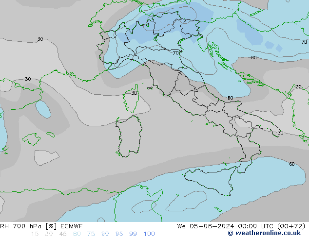 RV 700 hPa ECMWF wo 05.06.2024 00 UTC