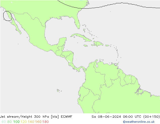 Jet stream/Height 300 hPa ECMWF Sa 08.06.2024 06 UTC