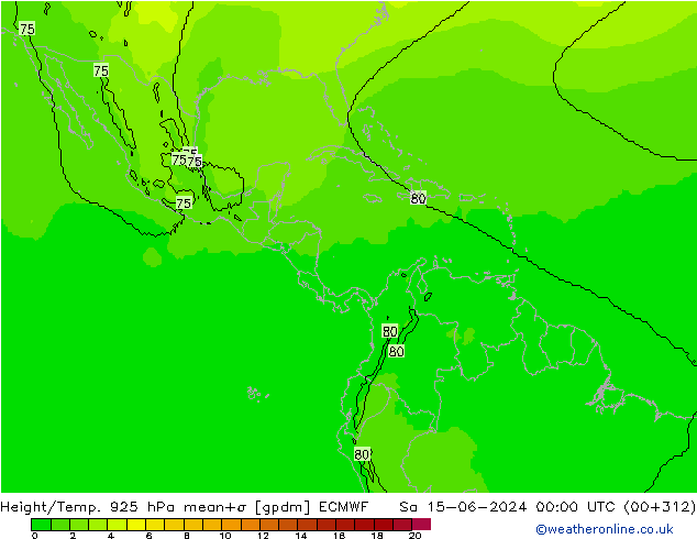 Height/Temp. 925 hPa ECMWF  15.06.2024 00 UTC