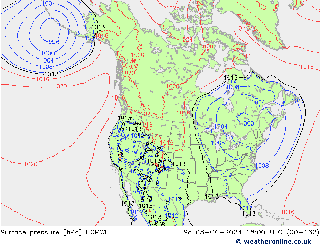 pression de l'air ECMWF sam 08.06.2024 18 UTC